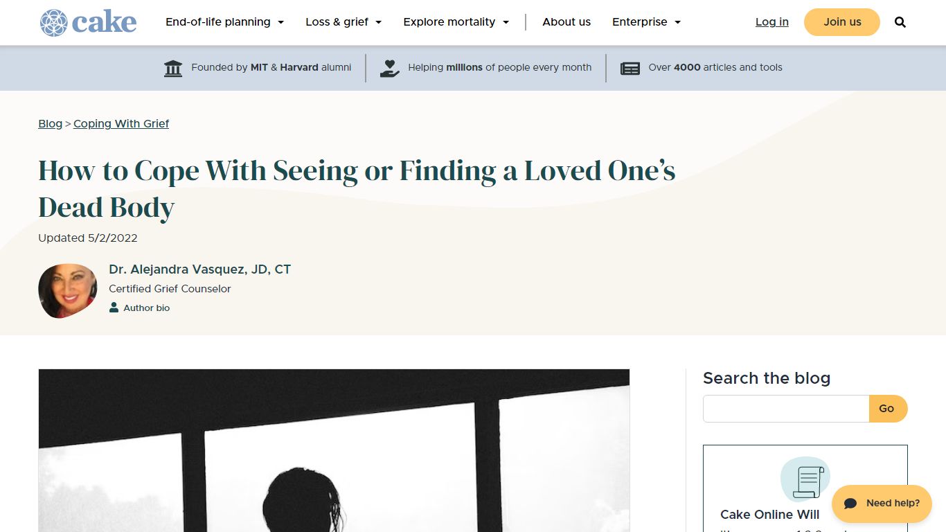 How to Cope With Seeing or Finding a Loved One’s Dead Body